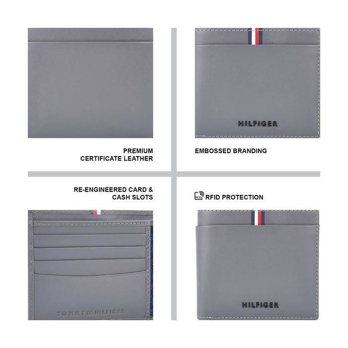 Tommy Hilfiger Drammen Men's Leather Wallet grey