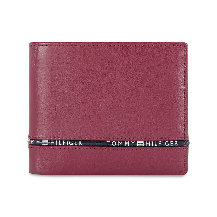 Tommy Hilfiger Larvik Men's Leather Wallet-wine