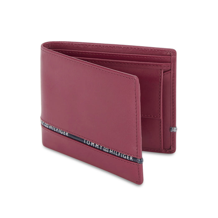 Tommy Hilfiger Larvik Men's Leather Wallet-wine