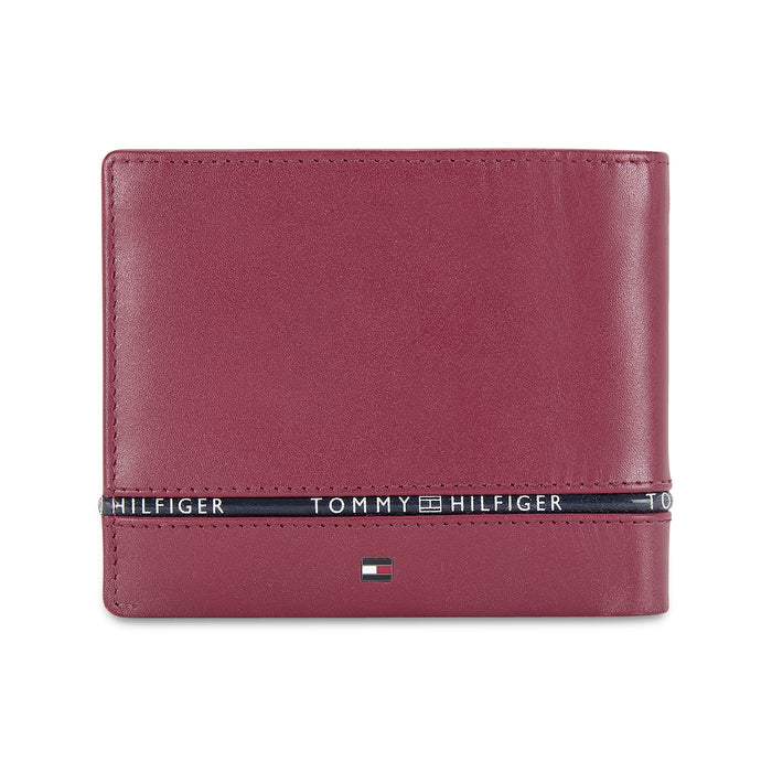 Tommy Hilfiger Larvik Men's Leather Wallet-wine