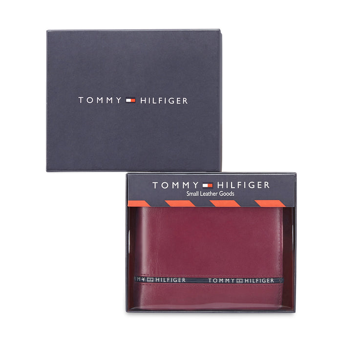 Tommy Hilfiger Larvik Men's Leather Wallet-wine