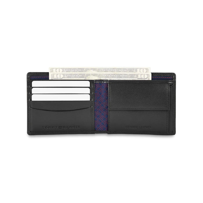 Tommy Hilfiger Bottrop Mens Leather Global Coin Wallet-Black