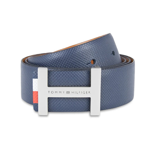 Tommy Hilfiger Colmar Men's Reversible Leather Belt-Navy