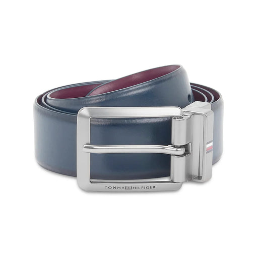 Tommy Hilfiger Aarhus Men's Reversible Leather Belt-Navy