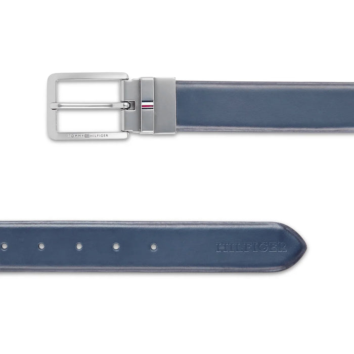 Tommy Hilfiger Aarhus Men's Reversible Leather Belt-Navy