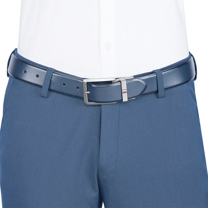 Tommy Hilfiger Aarhus Men's Reversible Leather Belt-Navy