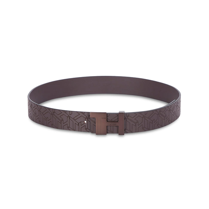 Tommy Hilfiger Sandro Men's Reversible Leather Belt Brown