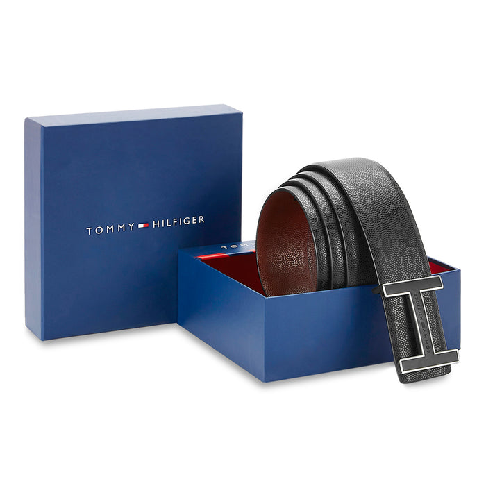 Tommy Hilfiger Randers Men's Reversible Leather Belt-black