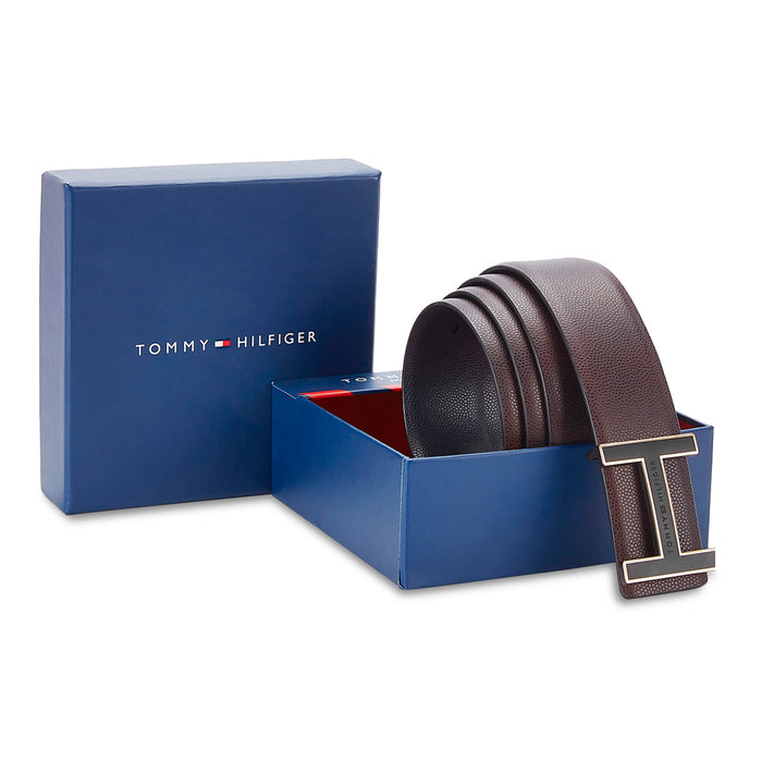 Tommy Hilfiger Randers Men's Reversible Leather Belt-Brown