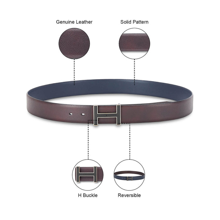 Tommy Hilfiger Randers Men's Reversible Leather Belt-Brown