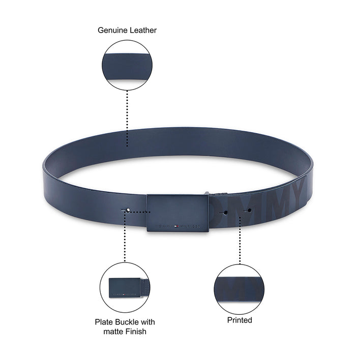 Tommy Hilfiger Herlev Men's Leather Belt Navy