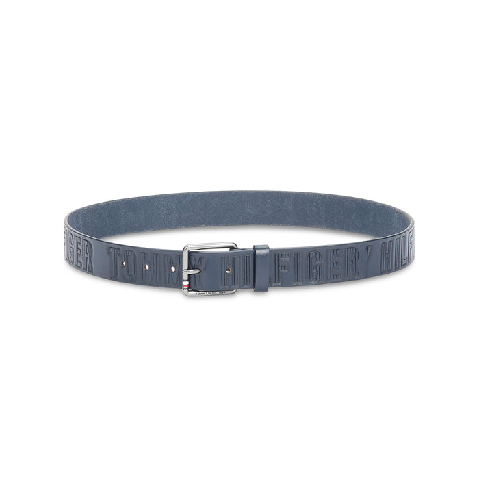 Tommy Hilfiger Kolding Men's Leather Belt-Navy