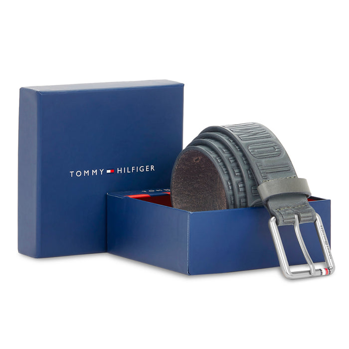 Tommy Hilfiger Kolding Men's Leather Belt-Grey