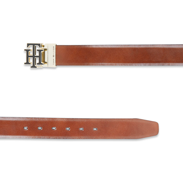 Tommy Hilfiger Taastrup Men's Reversible Leather Belt-Tan