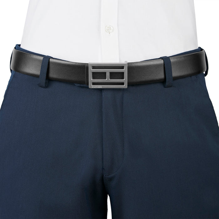 Tommy Hilfiger Leandro Men's Reversible Leather Belt-black