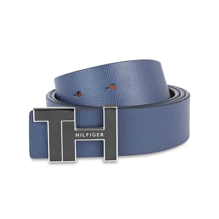 Tommy Hilfiger Struer Men's Reversible Leather Belt-Navy