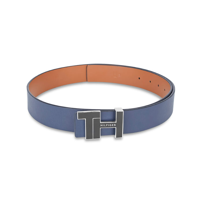 Tommy Hilfiger Struer Men's Reversible Leather Belt-Navy