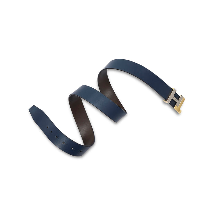 Tommy Hilfiger Skive Men's Reversible Leather Belt Navy