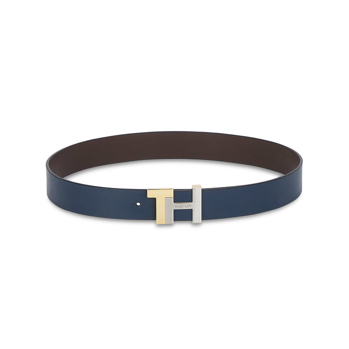 Tommy Hilfiger Skive Men's Reversible Leather Belt Navy