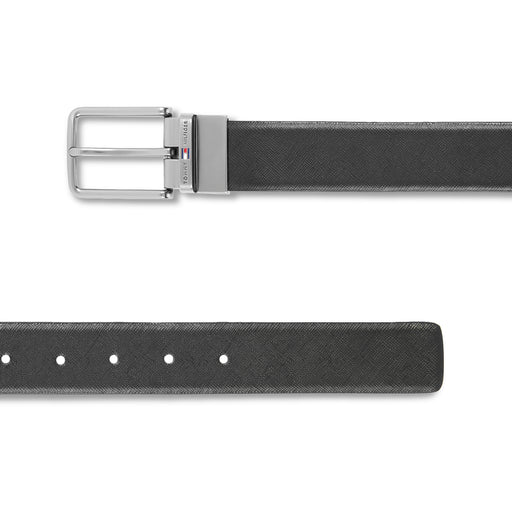 Tommy Hilfiger Holte Men's Reversible Leather Belt-Black