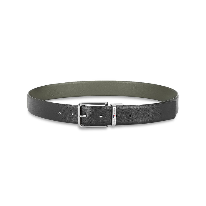 Tommy Hilfiger Holte Men's Reversible Leather Belt-Black