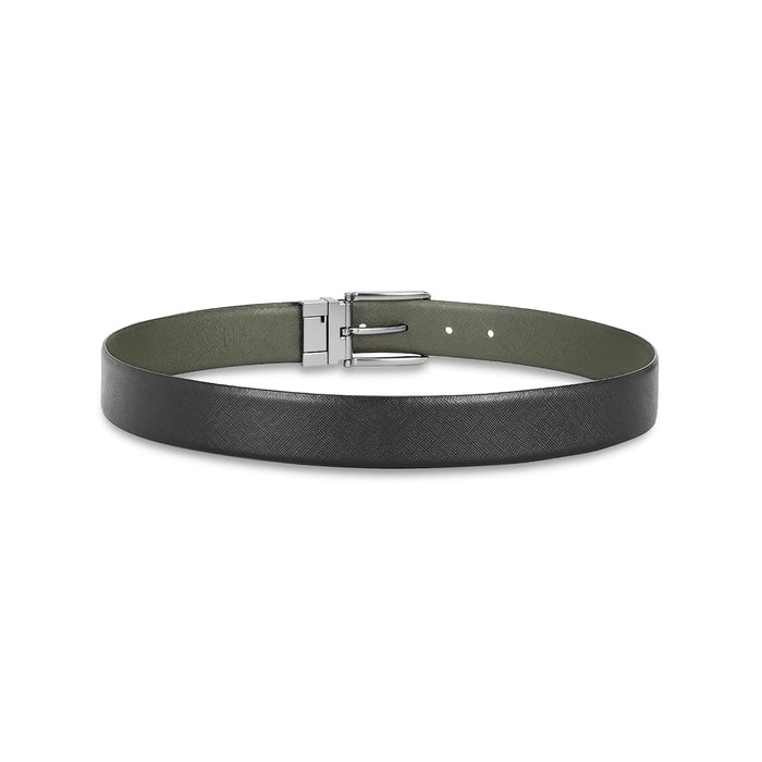 Tommy Hilfiger Holte Men's Reversible Leather Belt-Black