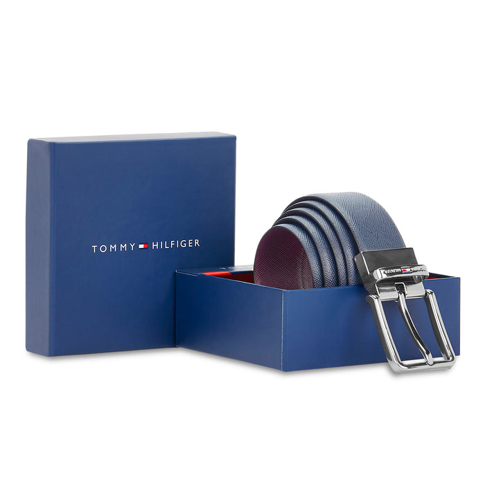 Tommy Hilfiger Holte Men's Reversible Leather Belt-Black