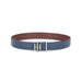 Tommy Hilfiger Hobro Men's Reversible Leather Belt-Navy