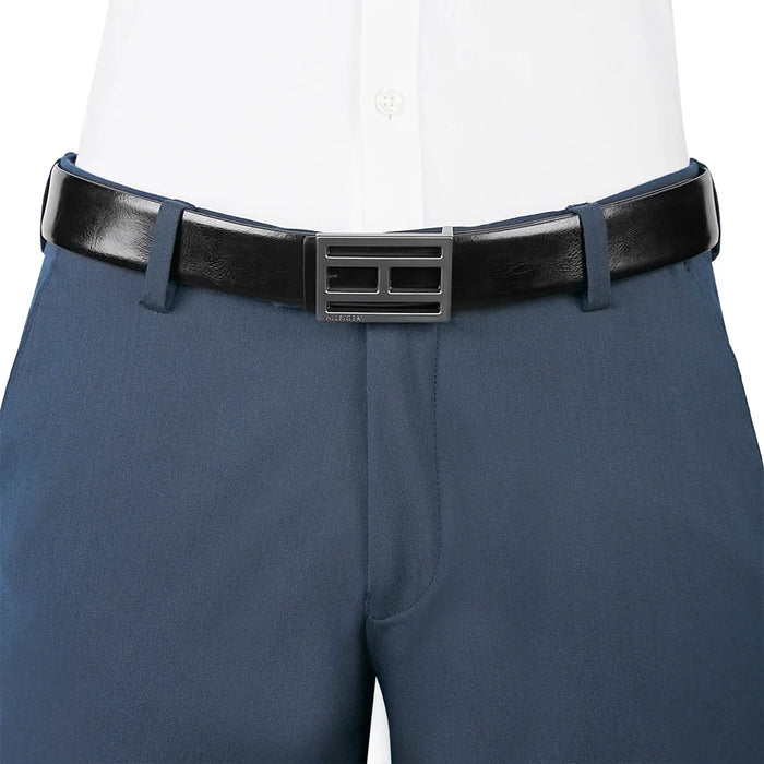 Tommy Hilfiger Greve Men's Reversible Leather Belt-black