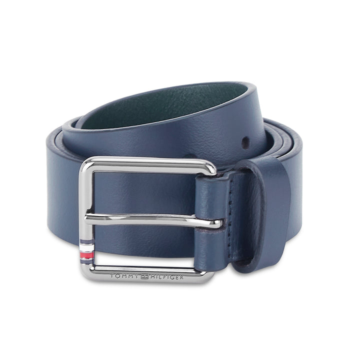 Tommy Hilfiger Ringsted Men's Leather Belt Navy