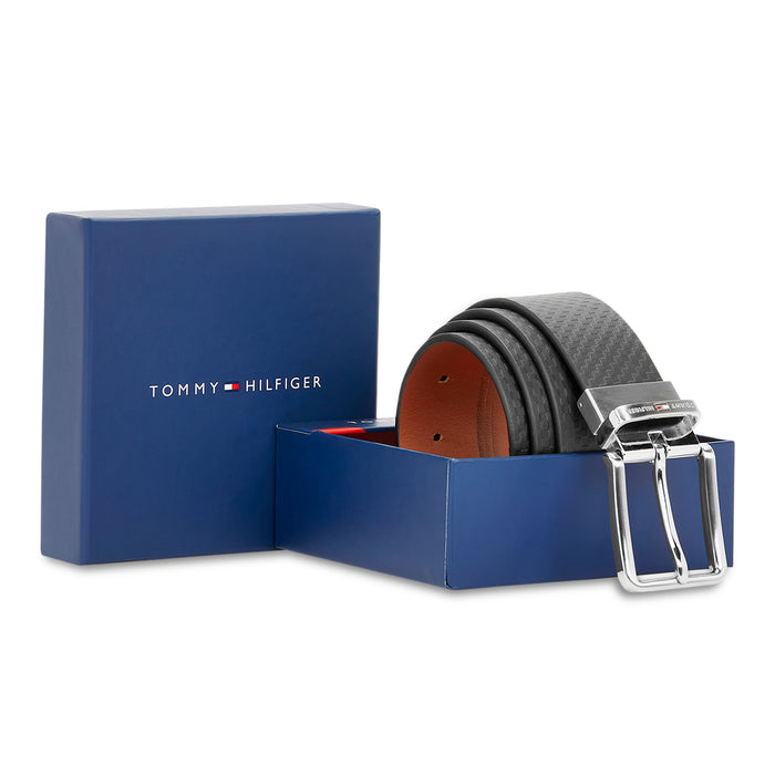 Tommy Hilfiger Amadeo Men's Reversible Leather Belt Black