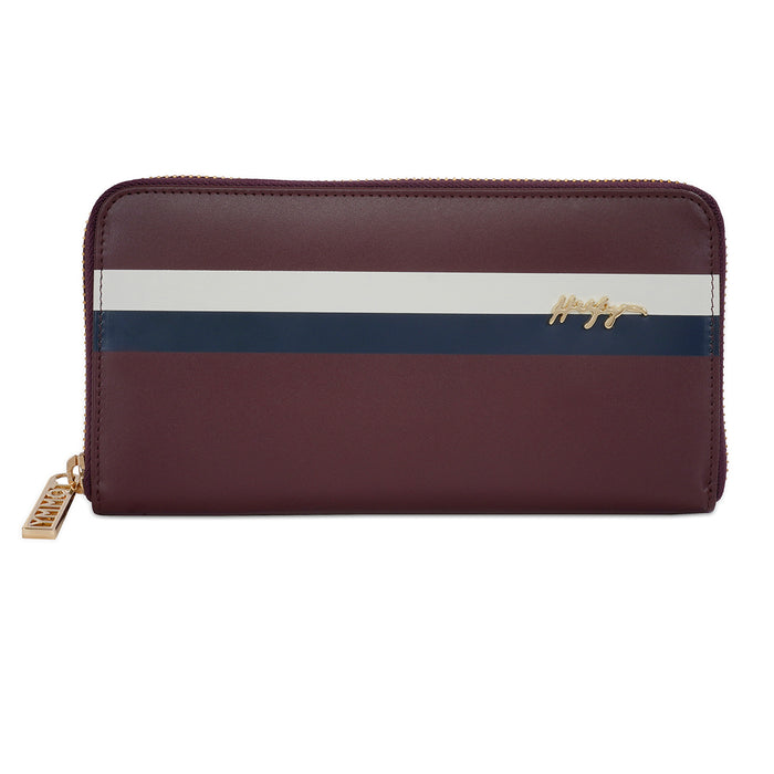 Tommy Hilfiger Clare Women's Zip Around Wallet Wine