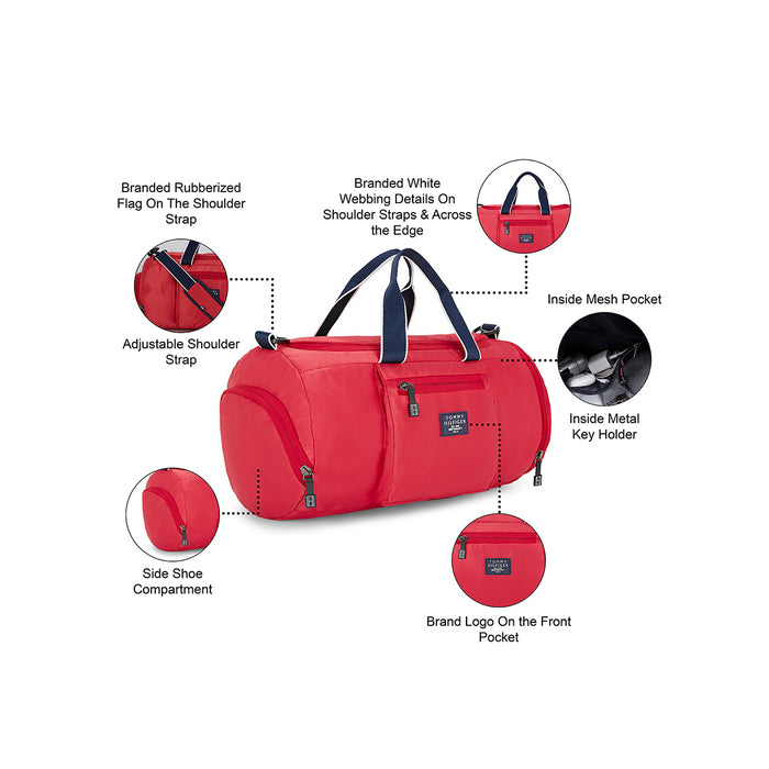 Tommy Hilfiger Garret Unisex Polyester Gym Bag Red