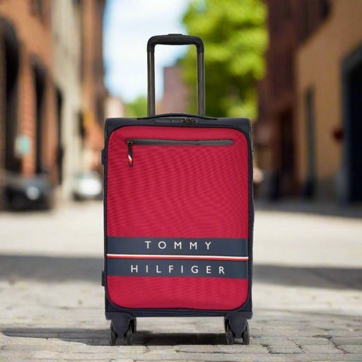 Red tommy hilfiger luggage sale