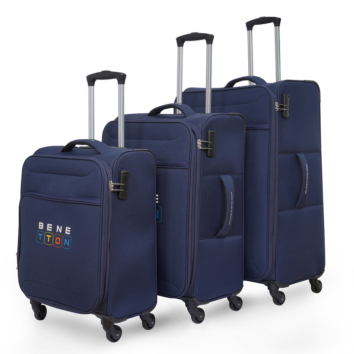 United Colors of Benetton Macau Soft Luggage Navy Mid