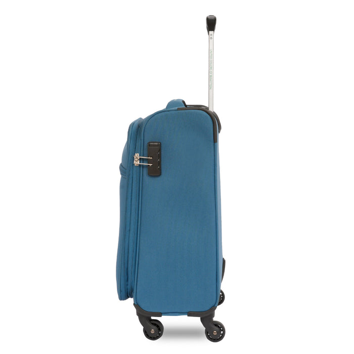 United Colors of Benetton Macau Soft Luggage Teal Blue Cabin