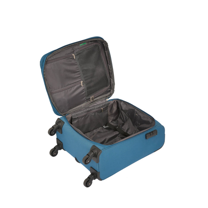 United Colors of Benetton Macau Soft Luggage Teal Blue Cabin