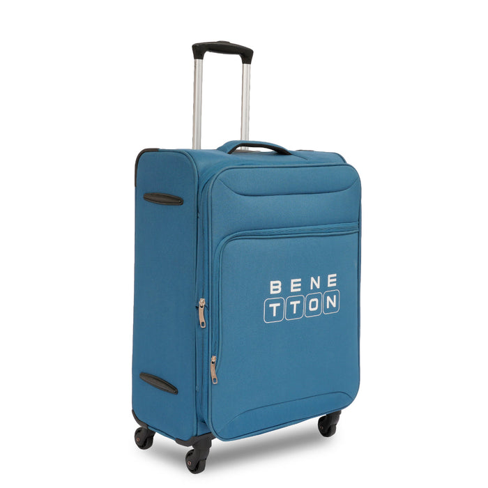 United Colors of Benetton Macau Soft Luggage Teal Blue Min