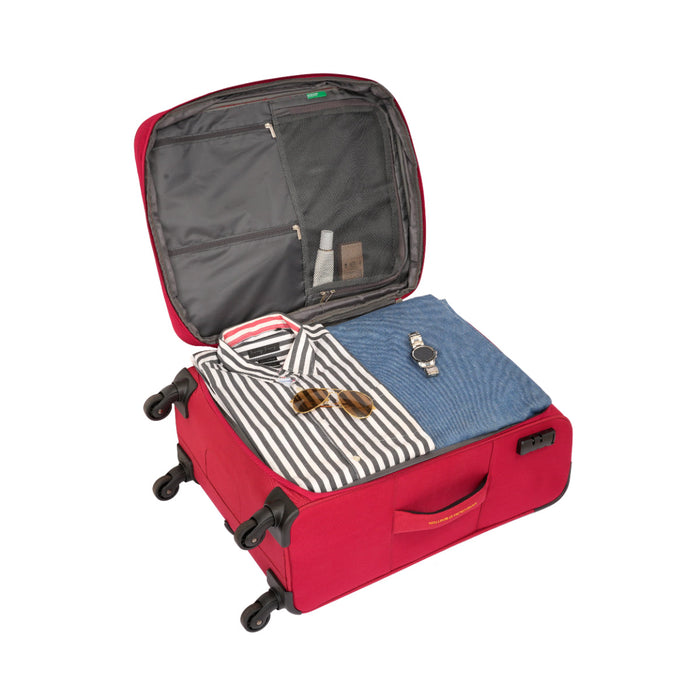 United Colors of Benetton Macau Soft Luggage Red Mid