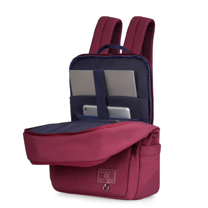 Tommy Hilfiger Prius Laptop Backpack Burgundy