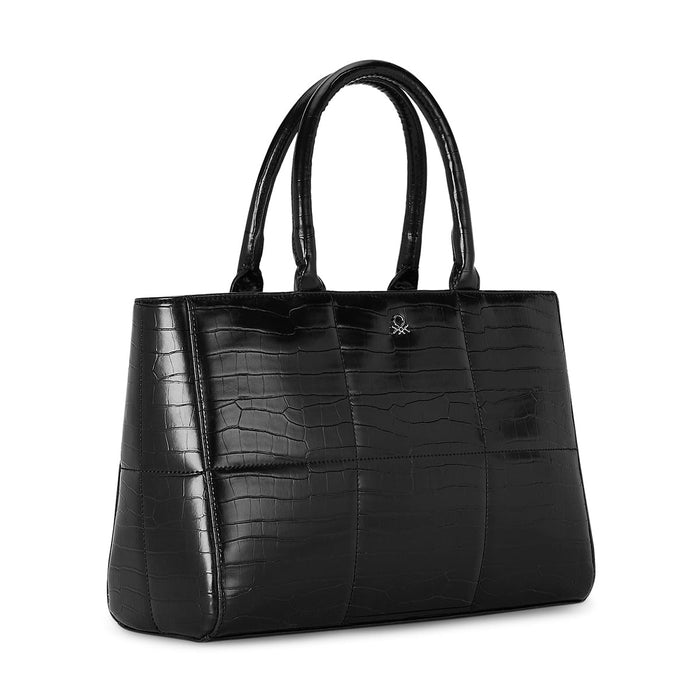 United Colors of Benetton Viola Woman's PU Tote-Black