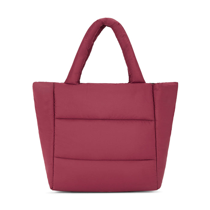 United Colors of Benetton Luna Woman's PU Puffer Tote-Maroon