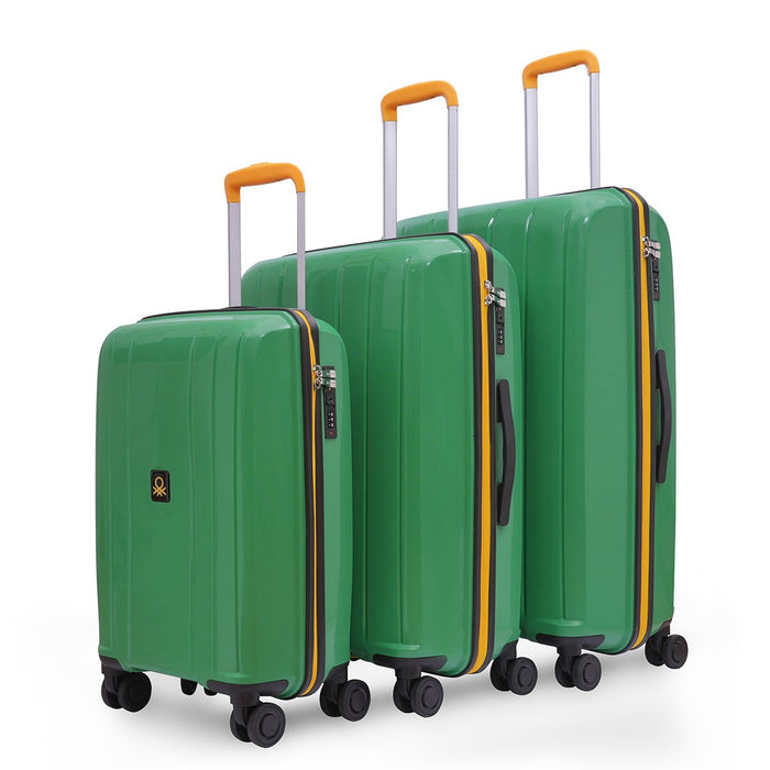 United Colors Of Benetton Wayfarer Hard Luggage Green Cabin