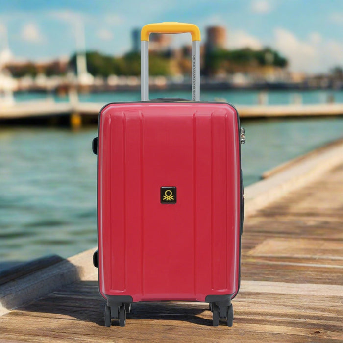 United Colors Of Benetton Wayfarer Hard Luggage Red Cabin