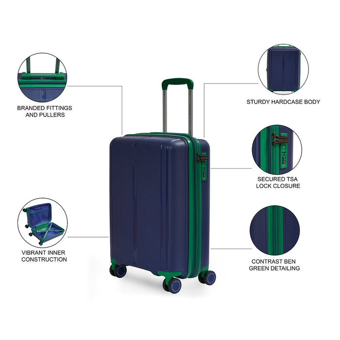 United Colors of Benetton Emerald Hard Luggage Navy