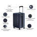 Tommy Hilfiger Empire Plus Unisex Hard Luggage-Navy