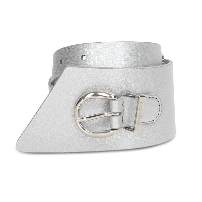 United Colors of Benetton Rui Women's Non Reversible Belt Silver