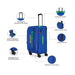 United Colors of Benetton Topaz Soft Luggage Blue