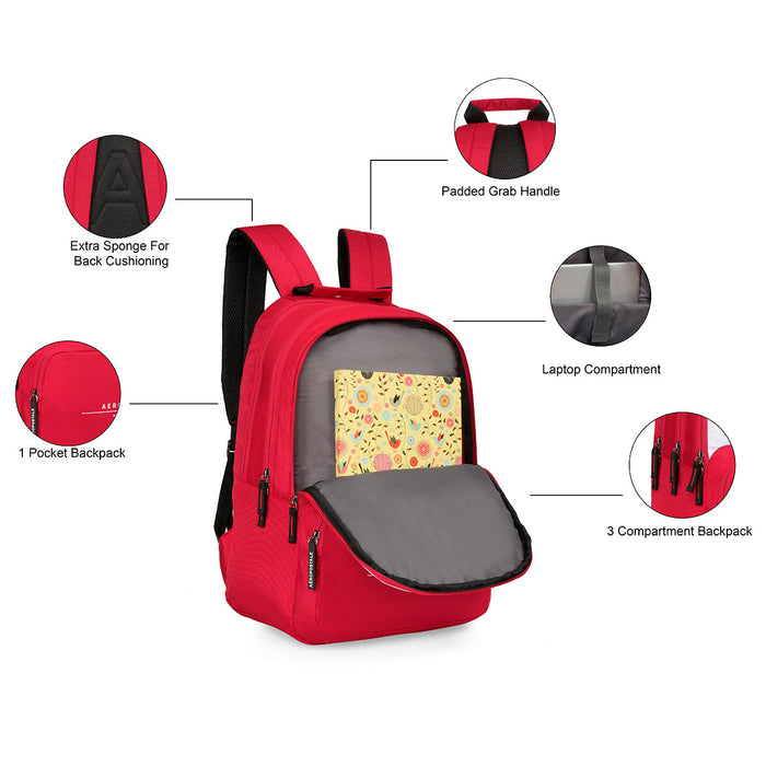 Aeropostale Wilton Laptop Backpack Red