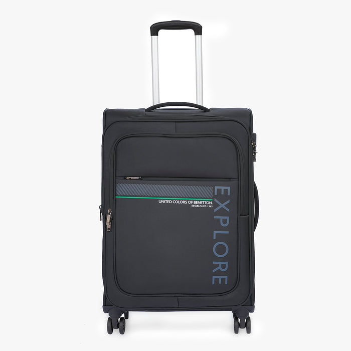 United Colors of Benetton Garret Soft Luggage Black Mid